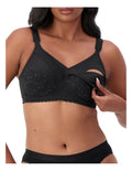capri lingerie sleepwear & swimwear launceston tasmania Triumph Mamabel Lace Maternity  Beige / Black Nursing Bra