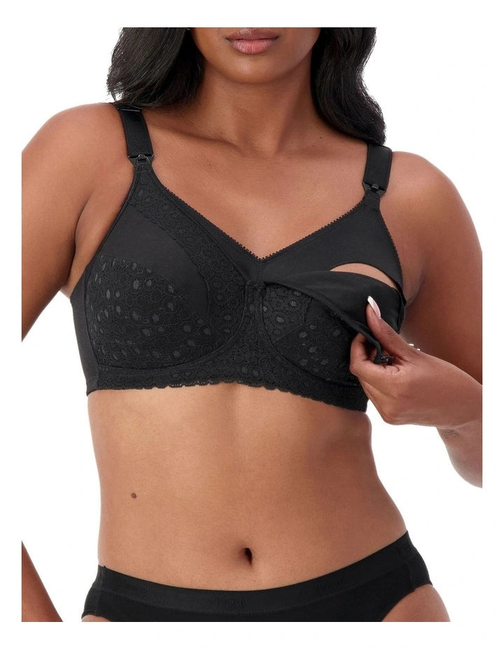 capri lingerie sleepwear & swimwear launceston tasmania Triumph Mamabel Lace Maternity  Beige / Black Nursing Bra