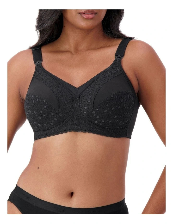 capri lingerie sleepwear & swimwear launceston tasmania Triumph Mamabel Lace Maternity  Beige / Black Nursing Bra