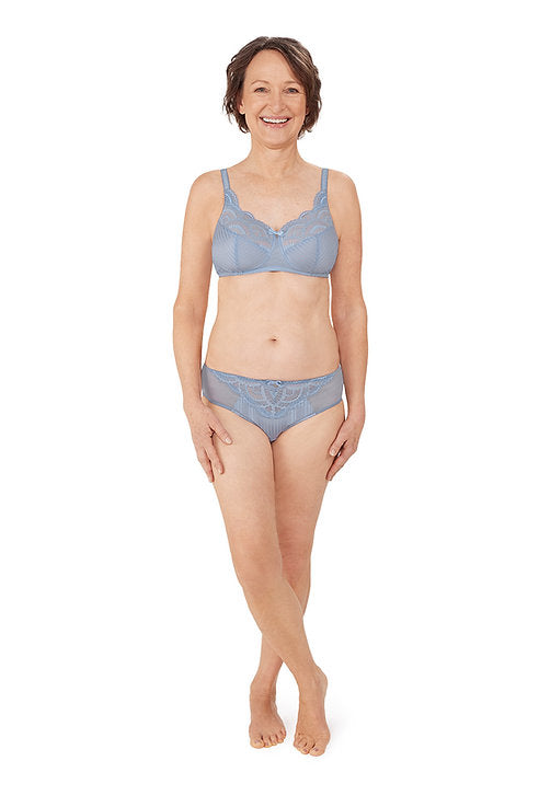 Amoena Karolina Contour wirefree padded Black / blue / pink Bra