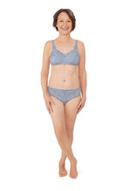Capri Lingerie Sleepwear & Swimwear Launceston Tasmania Amoena Karolina Contour wirefree padded blue Bra Prosthesis Mastectomy