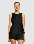 Ginia Pure Silk black Singlet Camisole