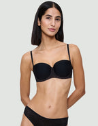 Capri Lingerie Sleepwear & Swimwear Launceston Tasmania Triumph Signature Sheer Black/ Ivory Strapless