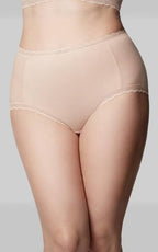 The Knicker Cotton Classic Beige / Black Full Brief