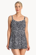 Capri Lingerie Sleepwear & Swimwear Launceston Tasmania Jantzen Select Empire Swim Dress Black/ Navy Swimsuit