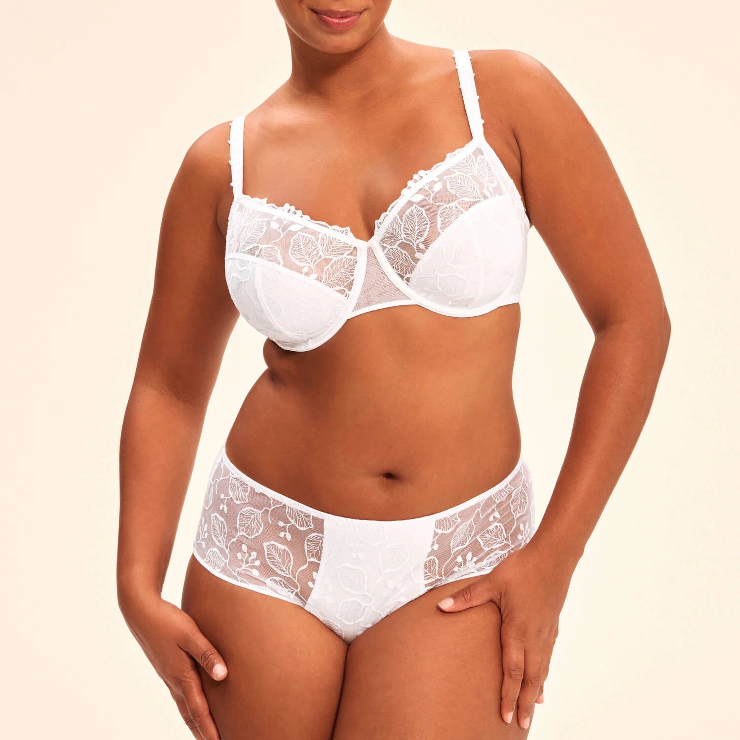 Simone Perele Lumineuse White Bra