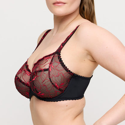Primadonna Springdale Black Rose Bra