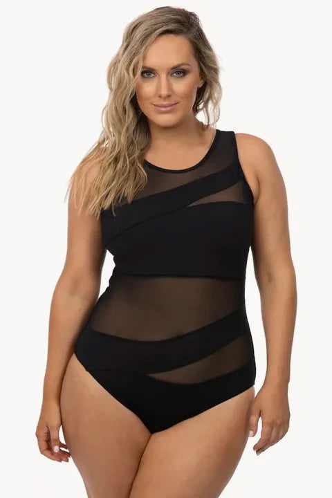 Sunseeker Basix Cross Bow Spliced Swimsuit