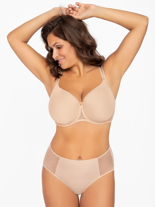 Corin Twiggy 3D Spacer Beige / Ruby Bra